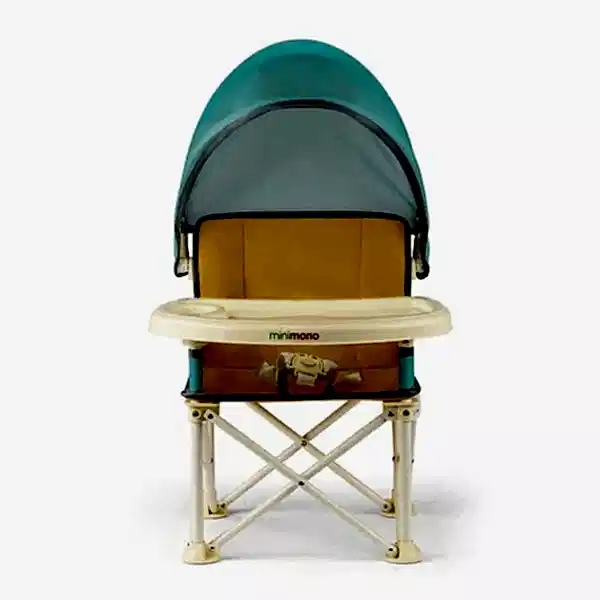 Minimono Tenteli Portatif  Mama Sandalyesi - Sarı Yeşil