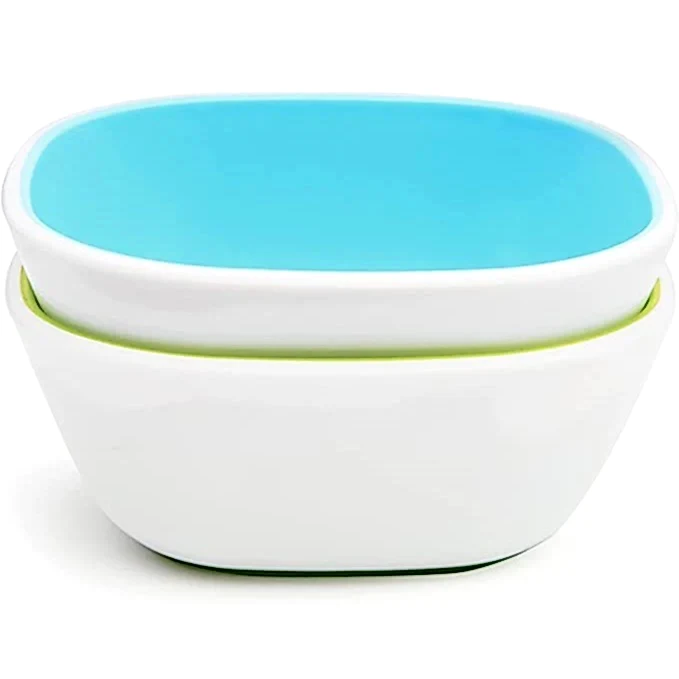 Munchkin 2'li Sıçramayı Engelleyen Kase +6 Ay Mavi/Yeşil