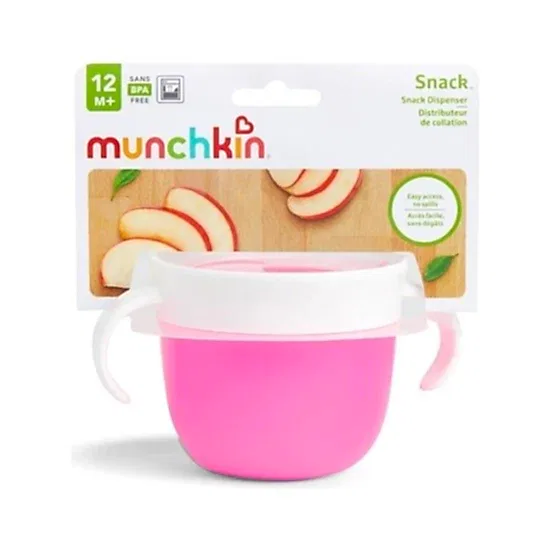 Munchkin Atıştırmalık Kabı Güvenli Kapatılabilir Kapaklı 12 Ay+ Pembe