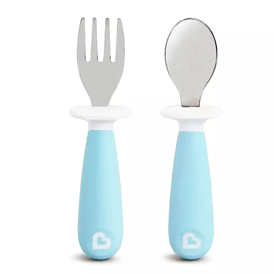 Munchkin Çocuk Çatal & Kaşık Seti 12 Ay Mavi