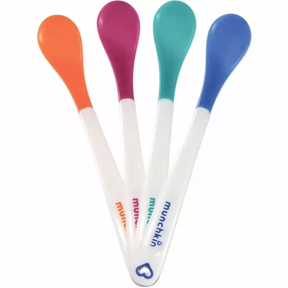 Munchkin Isı Korumalı Bebek Kaşıkları- Renkli 3 ay+ 4 Adet