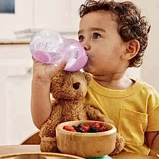 Munchkin Tıklama Kilitli Uçlu Alıştırma Bardağı 296 ml 12 Ay+ Mor