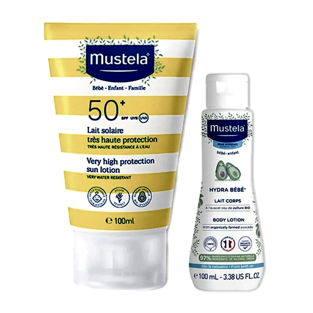 Mustela Güneş Losyonu SPF 50+ 100ml + Vücut Losyonu 50ml STD