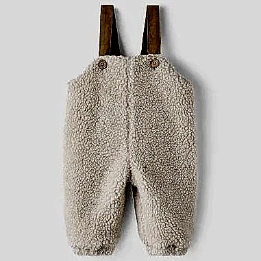 Name It Kışlık Bebek Askılı Peluş Tulum Bej