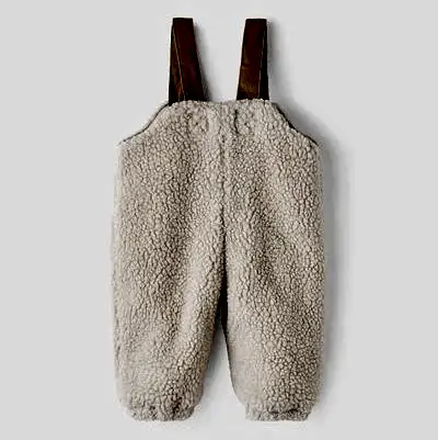 Name It Kışlık Bebek Askılı Peluş Tulum Bej