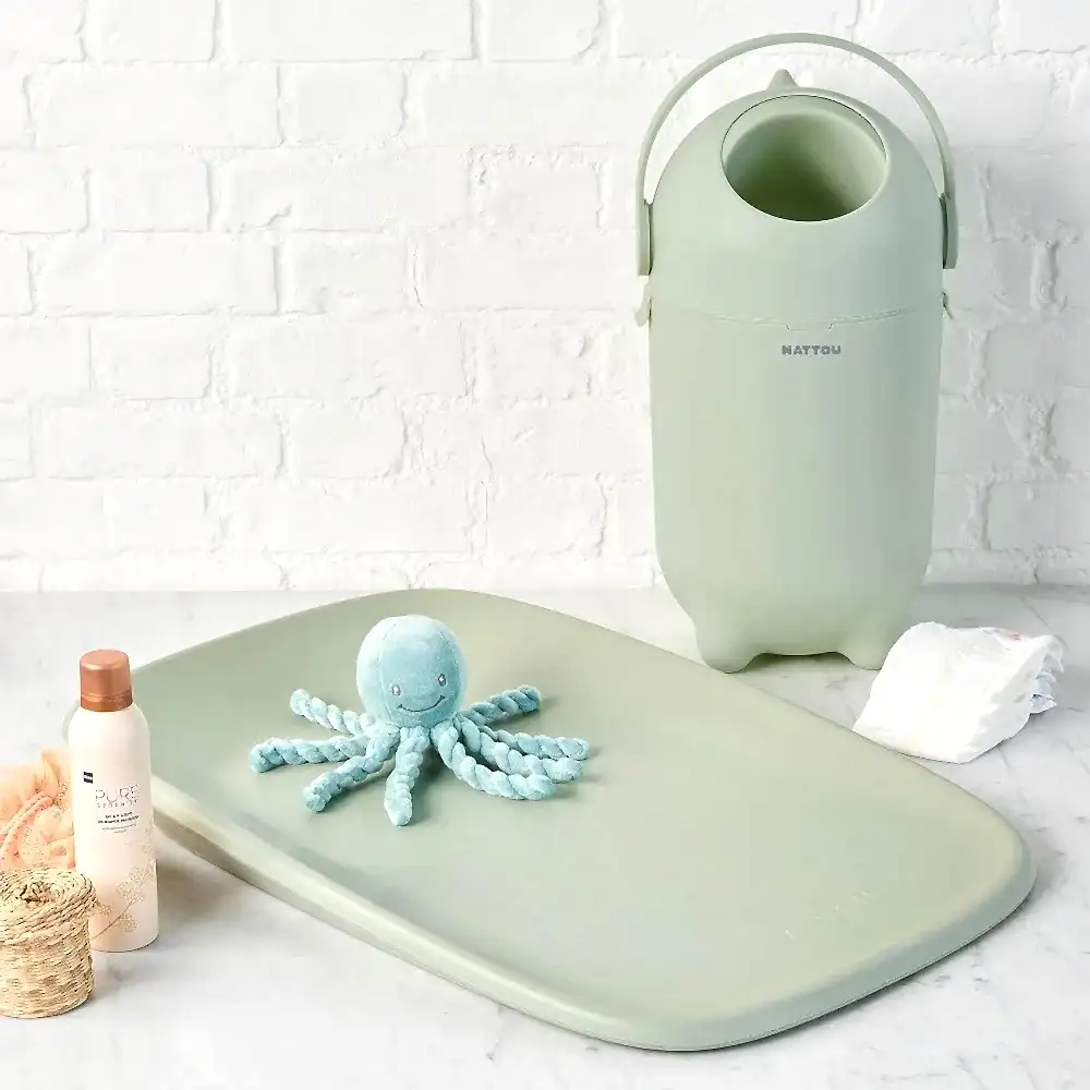 Nattou Dropy Bebek Bezi Çöp Kovası Yeşil