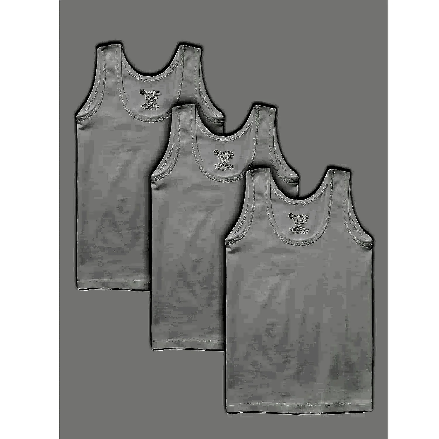 Natuline Organik Pamuklu Erkek Penye 3'lü Atlet Beyaz