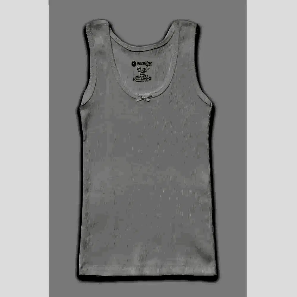 Natuline Organik Pamuklu Kız Çocuk Kaşkorse 2'li Atlet Beyaz