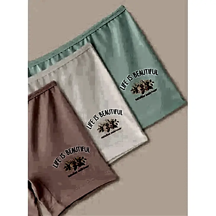 Natuline Organik Pamuklu Kız Çocuk Likralı 3 'lü Boxer- Beautifull Pembe