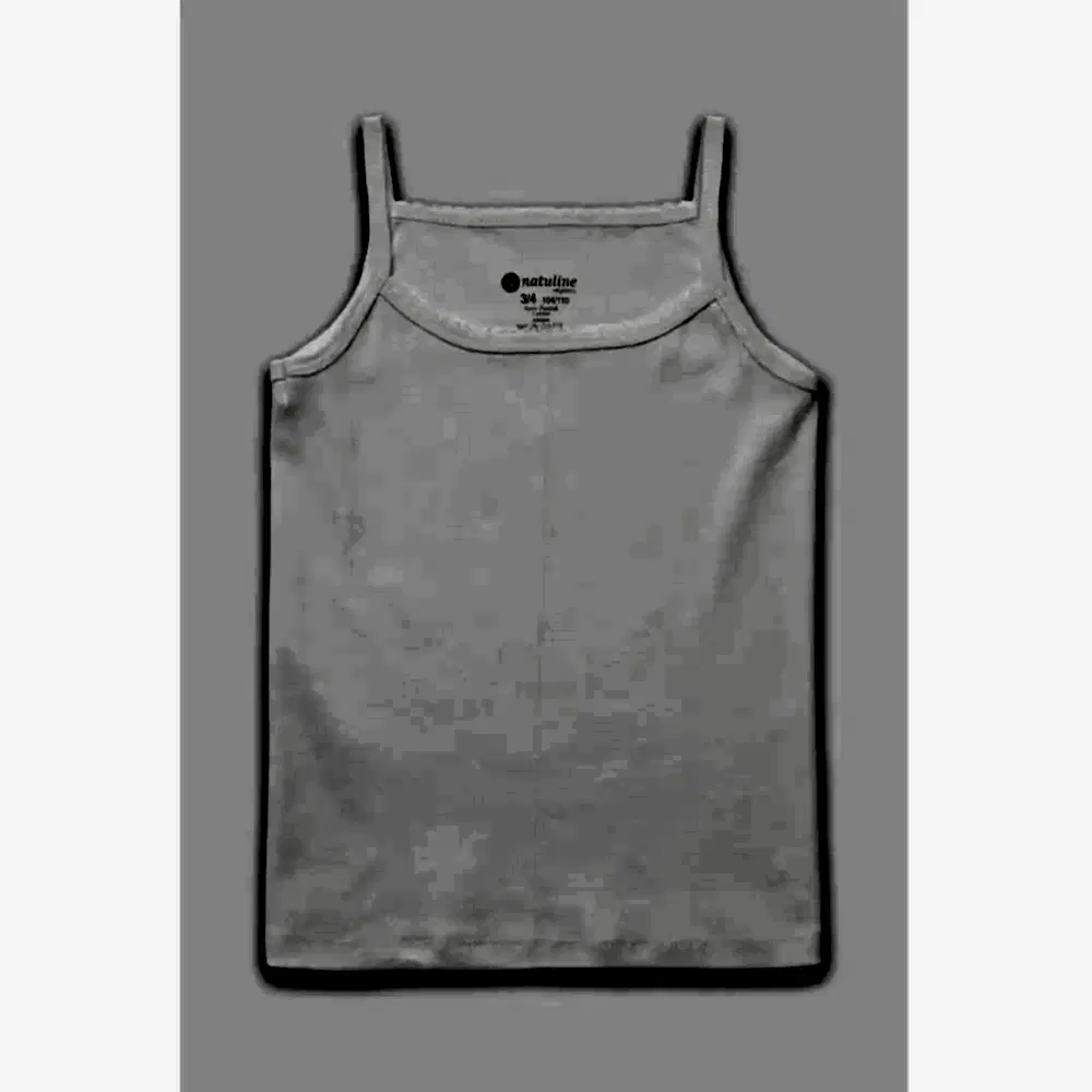 Natuline Organik Pamuklu Kız Çocuk Ribana İp Askılı 3 'lü Atlet Beyaz