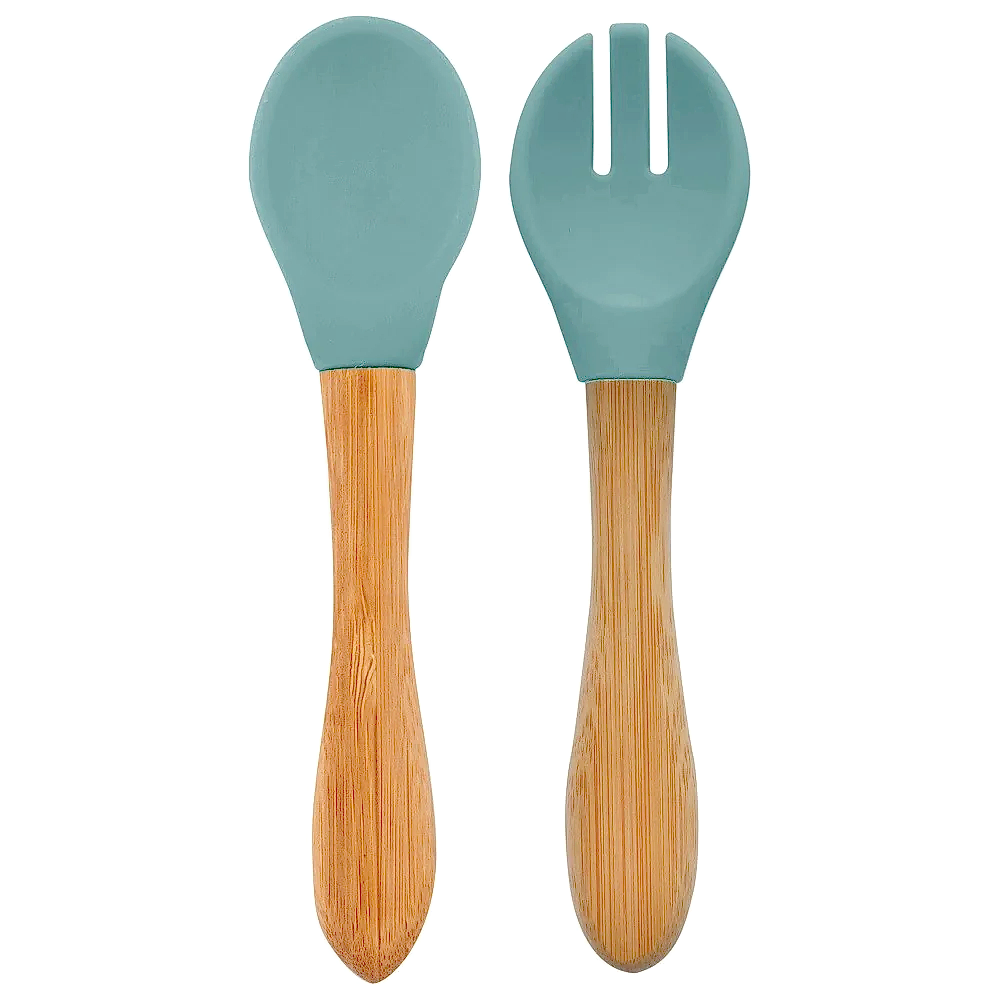 OiOi Mama Kaşık Çatal Aqua Green