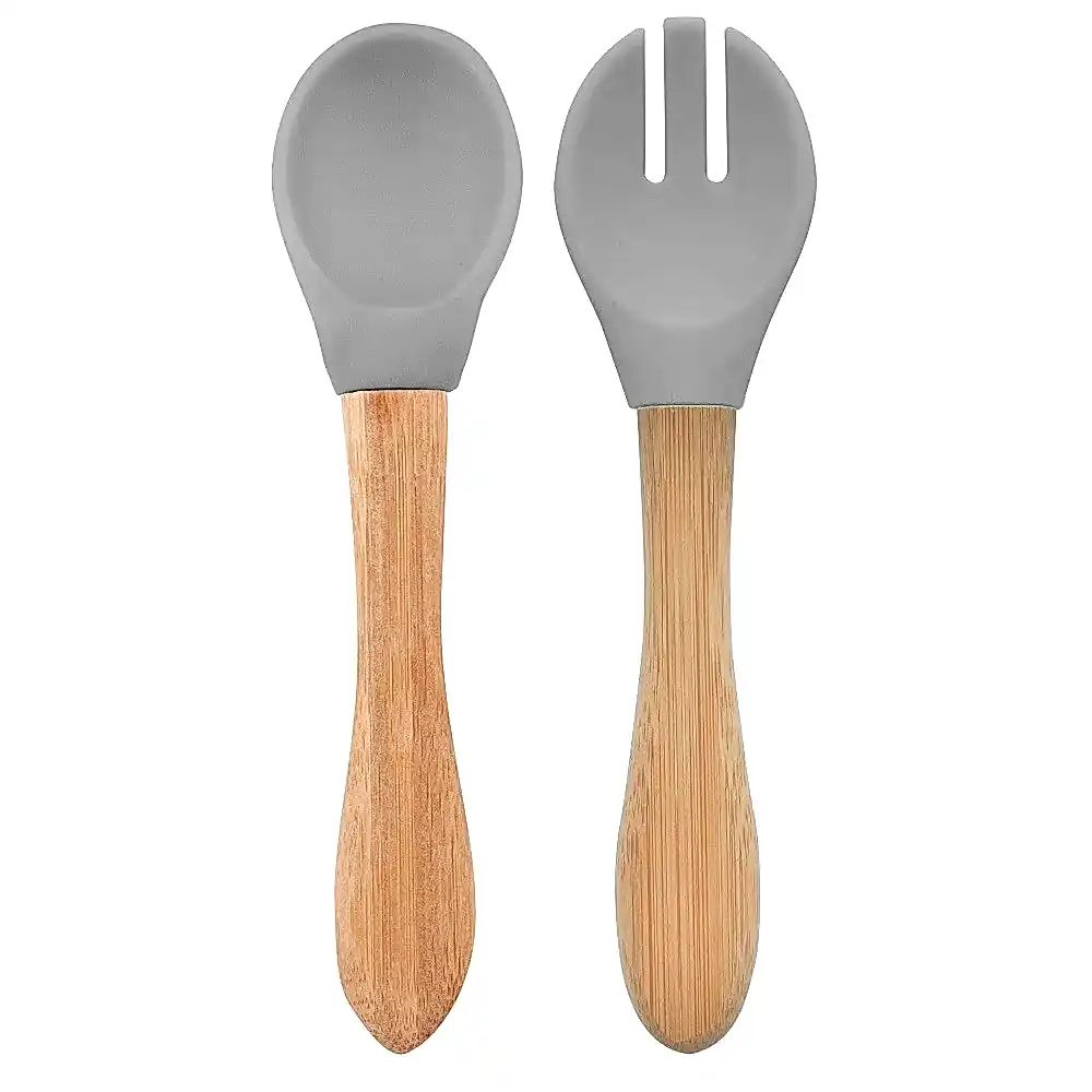 OiOi Mama Kaşık Çatal Powder Grey