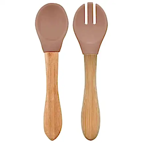 OiOi Mama Kaşık Çatal Woddy Brown