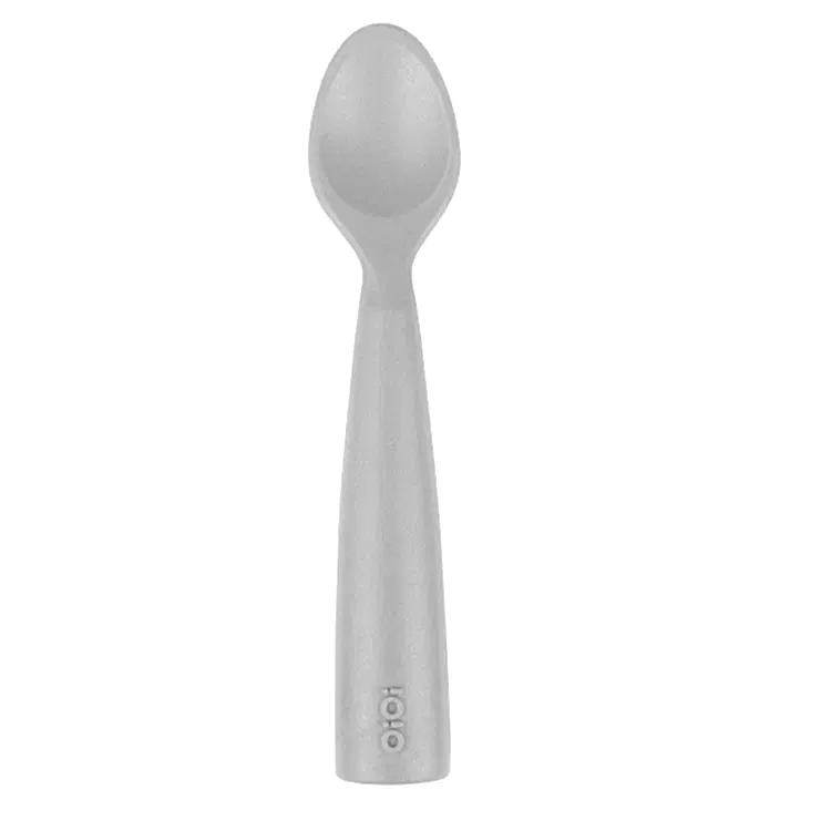 OiOi Nam Nam Kaşık Silikon Mama Kaşığı Gri
