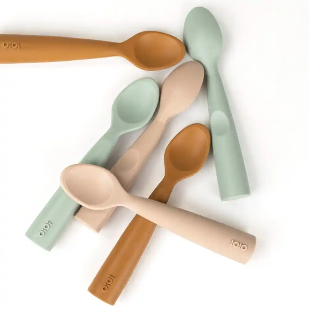 OiOi Nam Nam Kaşık Silikon Mama Kaşığı Mint
