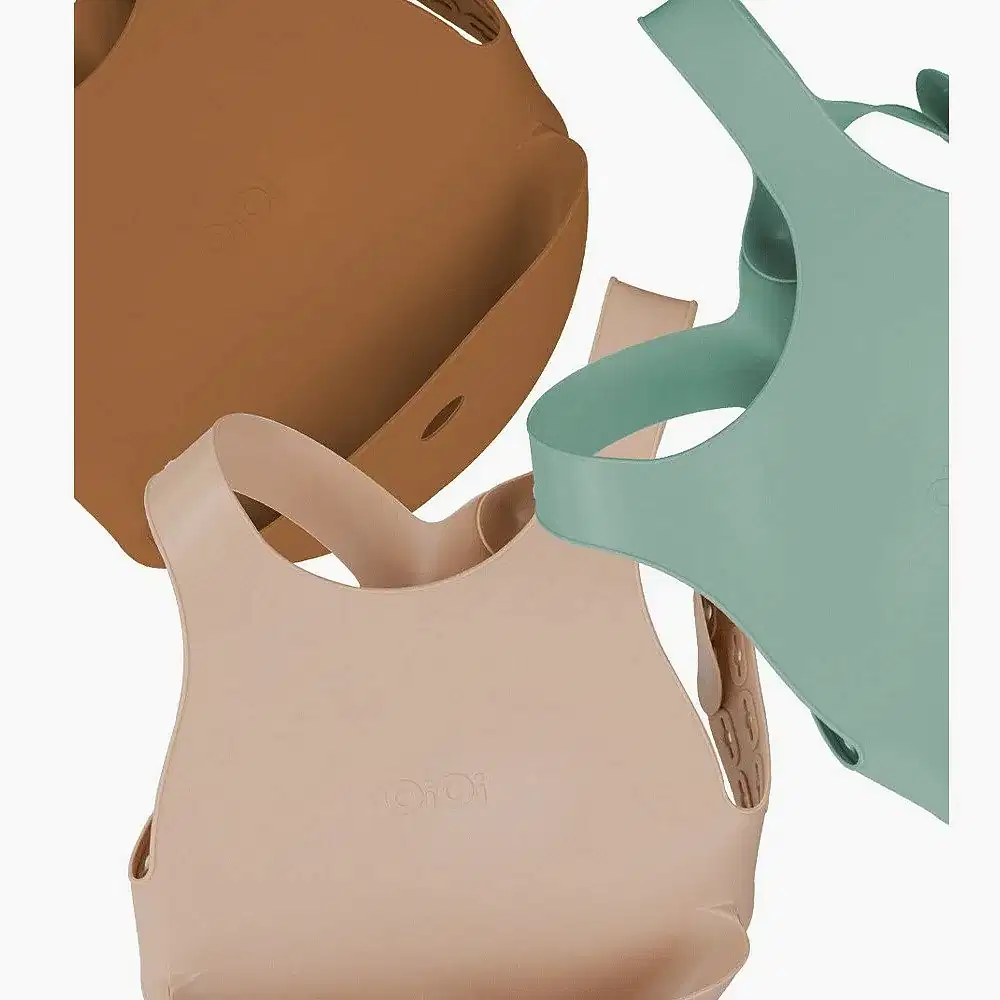 OiOi Silikon Bebek Önlüğü Woody Brown