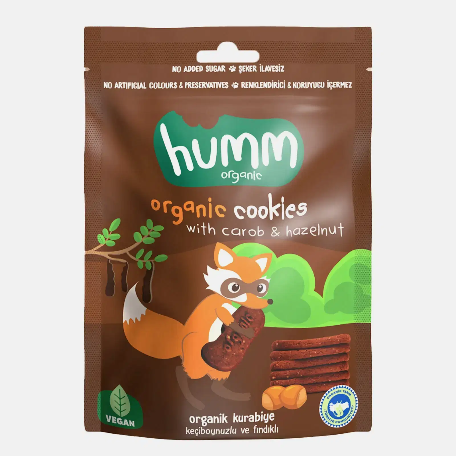 Humm Organik Kurabiye Keçiboynuzu ve Fındıklı 55 gr