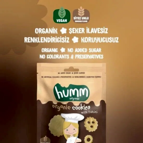 Humm Organik Siyez Unlu Tahinli Pekmezli Kurabiye 55 g