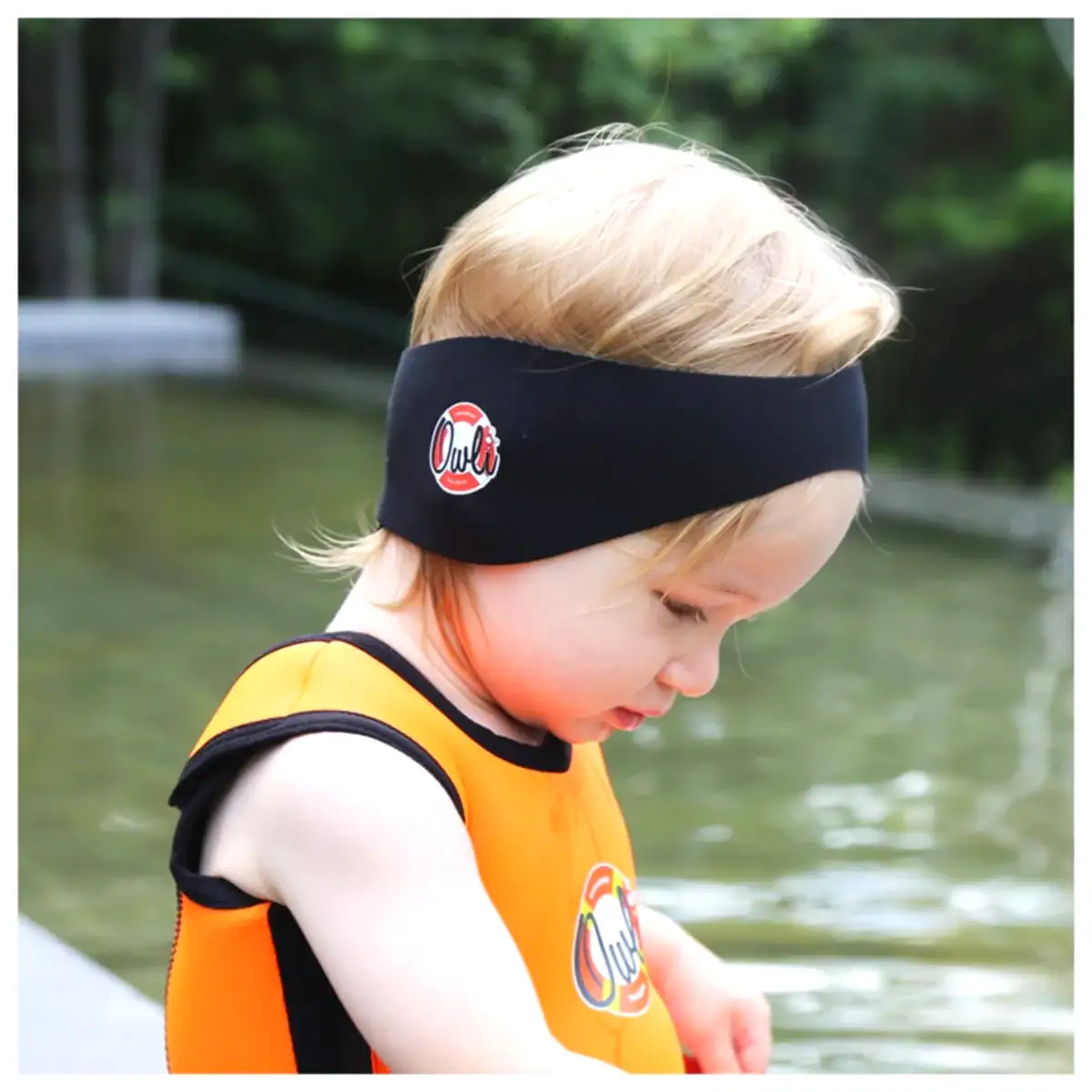 Owli Swimwarm Kulak Koruyucu Siyah - Bebek STD