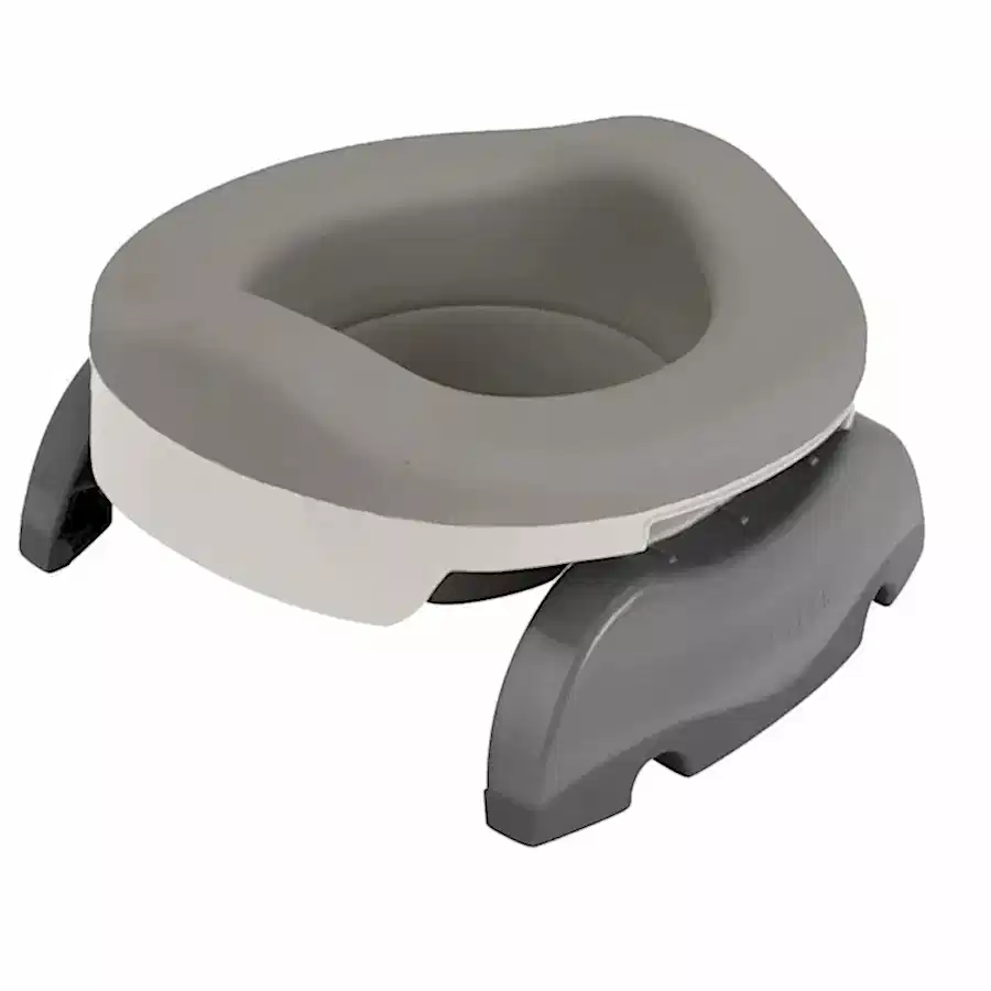 Potette Plus Portatif Lazımlık - Tuvalet Adaptörü Combo Paket White Silikon Astarlı STD