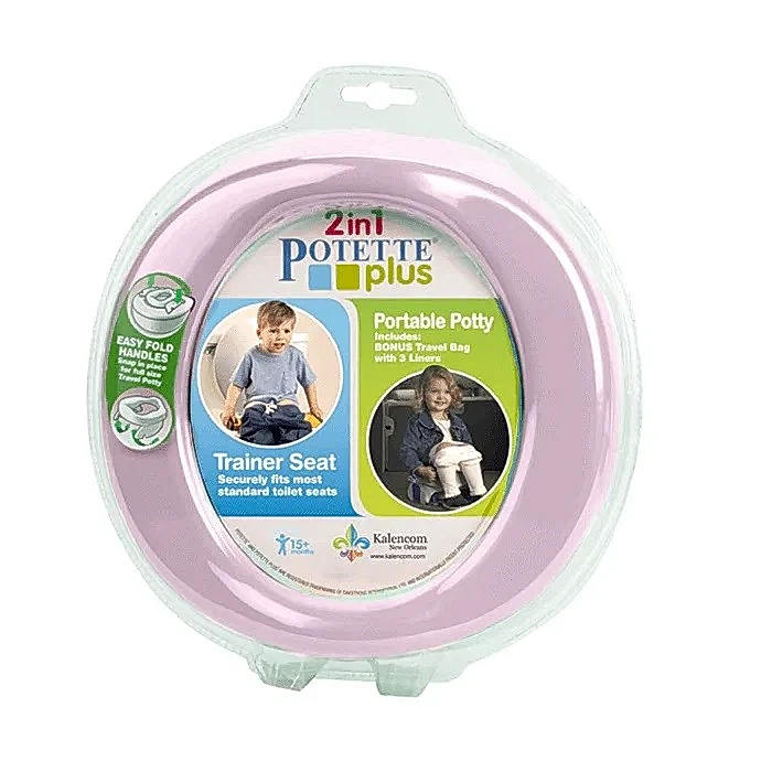 Potette Portatif Lazımlık / Tuvalet Adaptörü Pembe