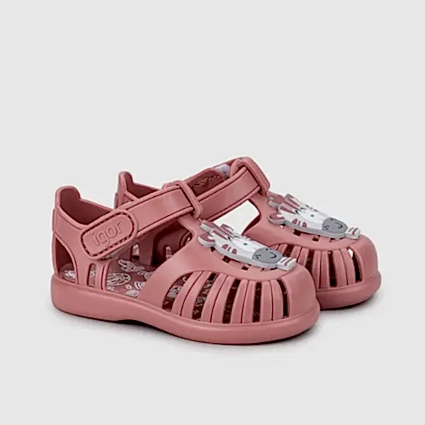 İgor Yazlık Çocuk Sandaleti Tobby Zebra - Nuevo Rosa Gül Kurusu