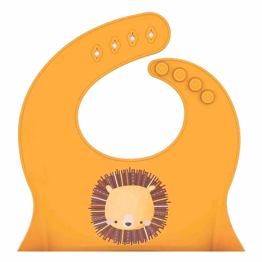 Sassi Silikon Cepli Mama Önlüğü - Cesur Aslan