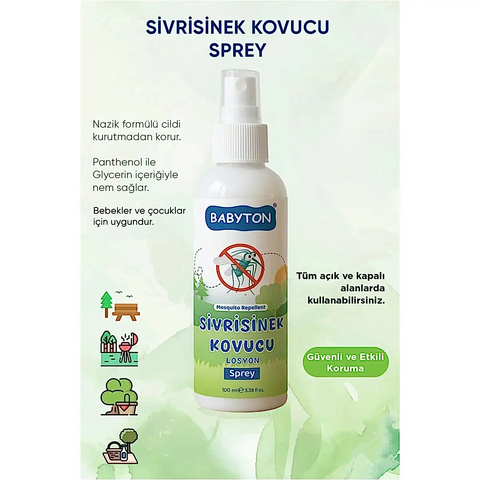 Babyton Sivrisinek Kovucu Sprey 100 ml