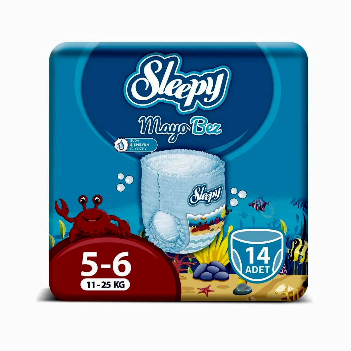 Sleepy 5-6 Beden XL Mayo Külot Bez 11-25 kg 14 Adet