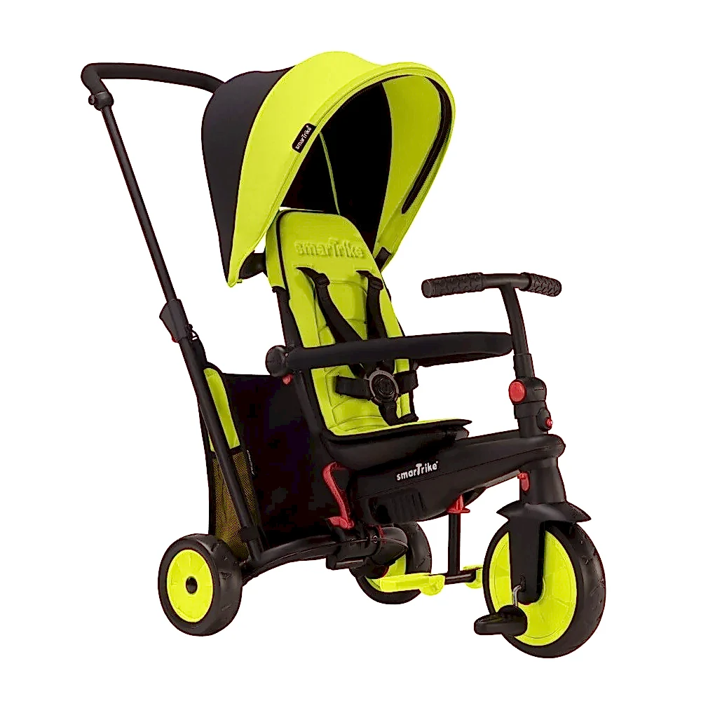 SmarTrike STR3 Plus 5’i 1 Arada Modüler Katlanabilir Bebek Arabası ve Üç Tekerlekli Bebek Bisikleti - Yeşil
