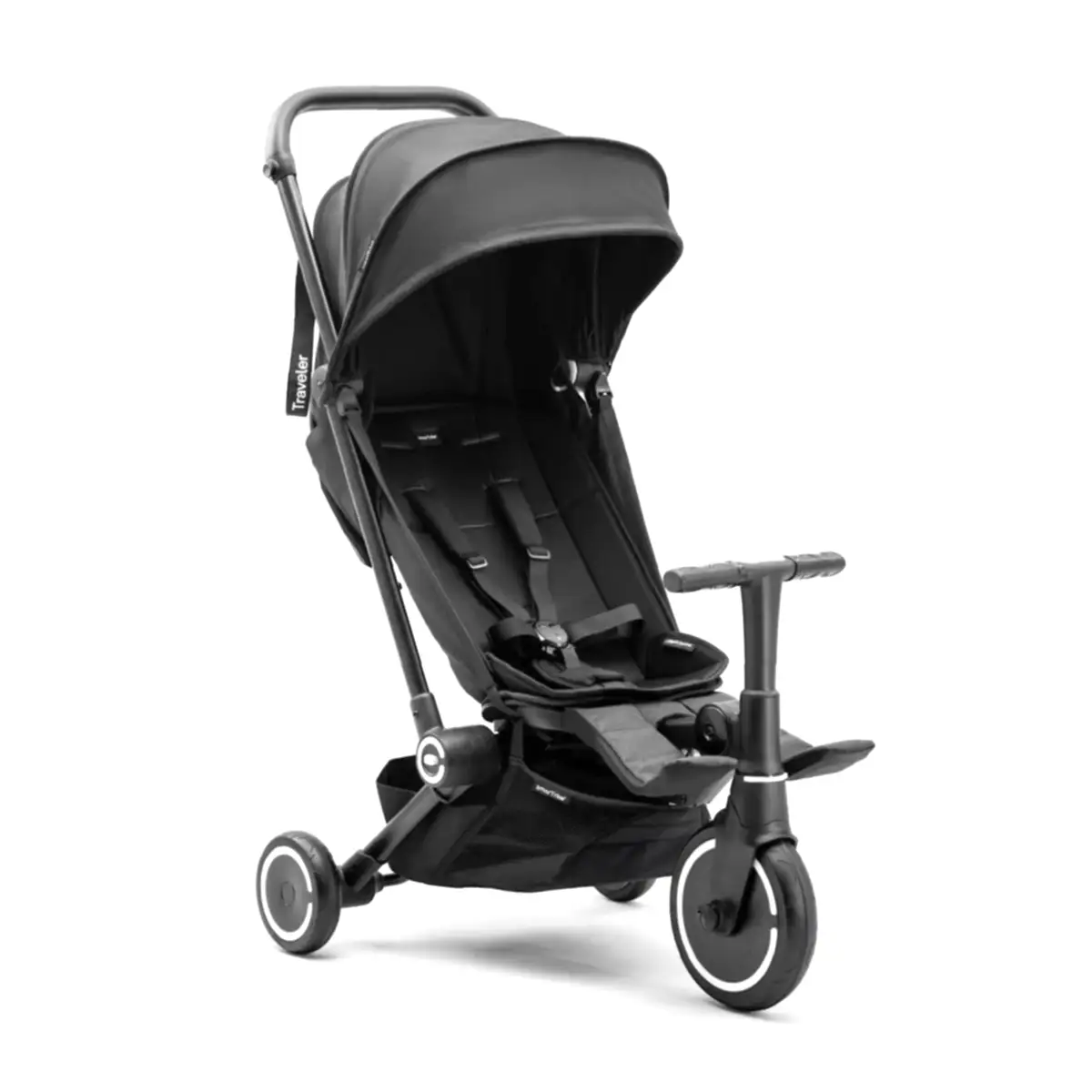 SmarTrike Traveler Hepsi Bir Arada Aktif Kabin Boy Bebek Arabası ve Bisiklet (6 Ay – 4 Yaş) - Onyx Black
