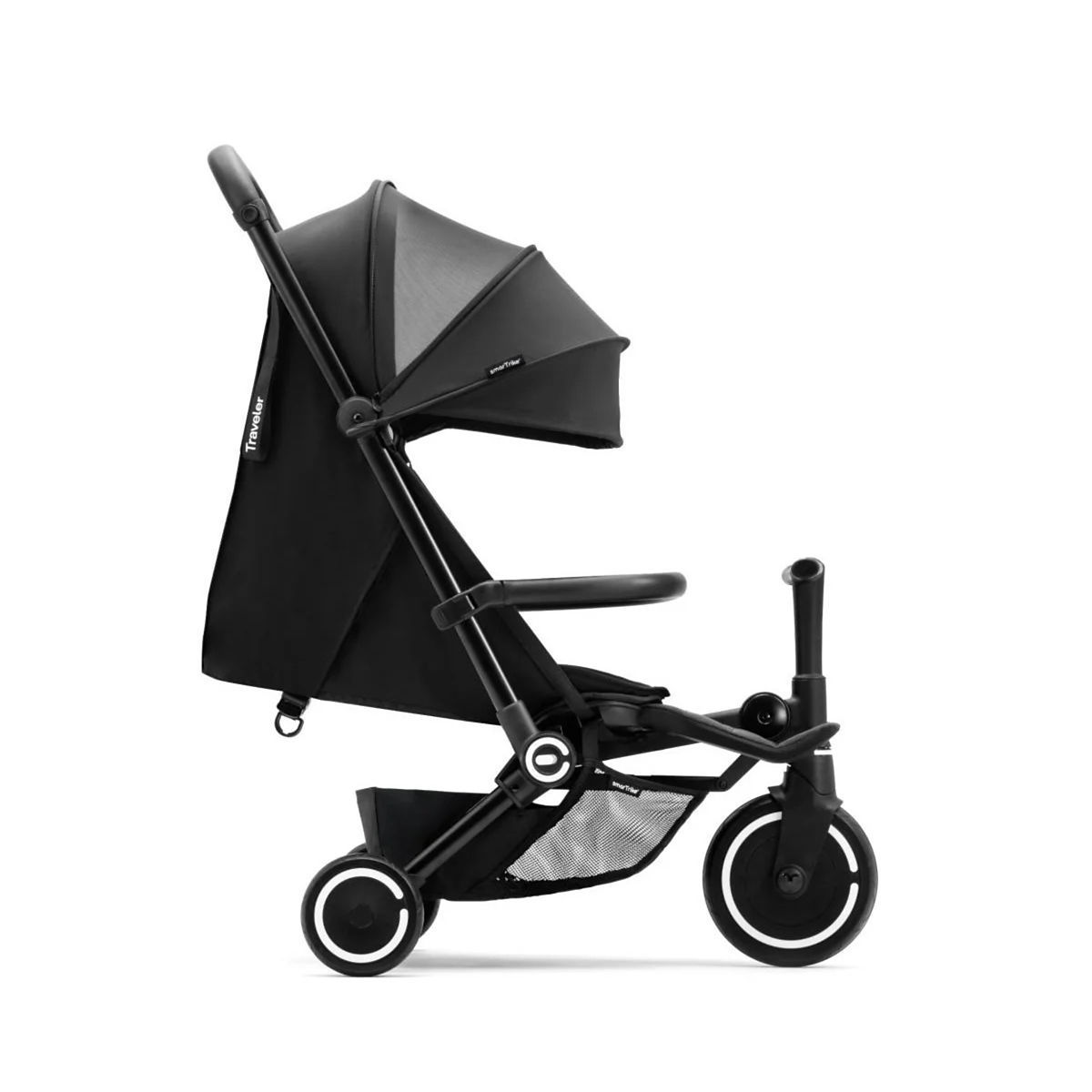 SmarTrike Traveler Hepsi Bir Arada Aktif Kabin Boy Bebek Arabası ve Bisiklet (6 Ay – 4 Yaş) - Onyx Black