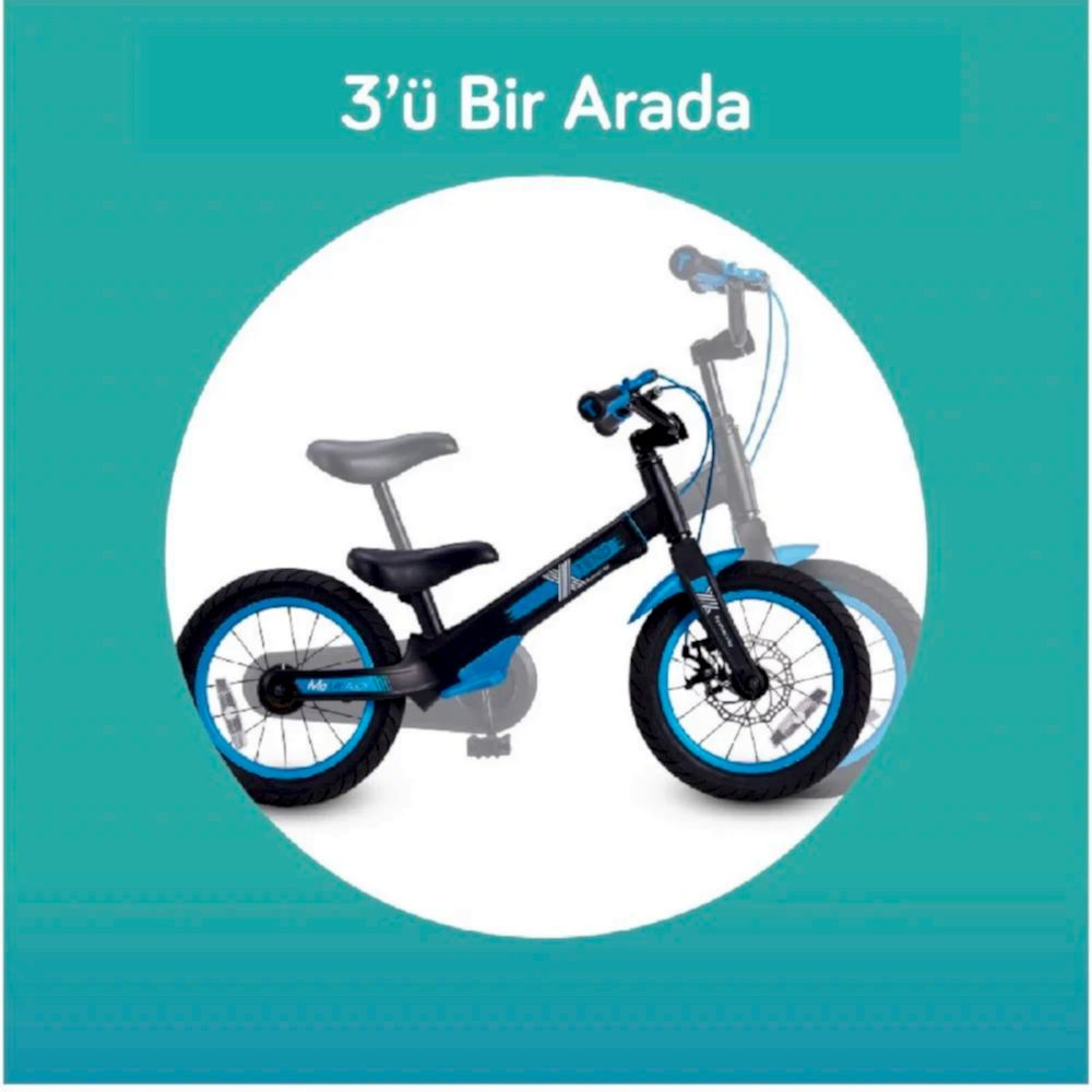 SmarTrike Xtend 3'ü 1 Arada Büyüyen Çocuk Bisikleti 3-7 Yaş Mavi