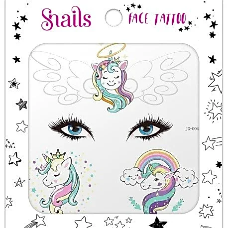 Snails Yüz Dövmesi - Unicorn Crown Yeşil