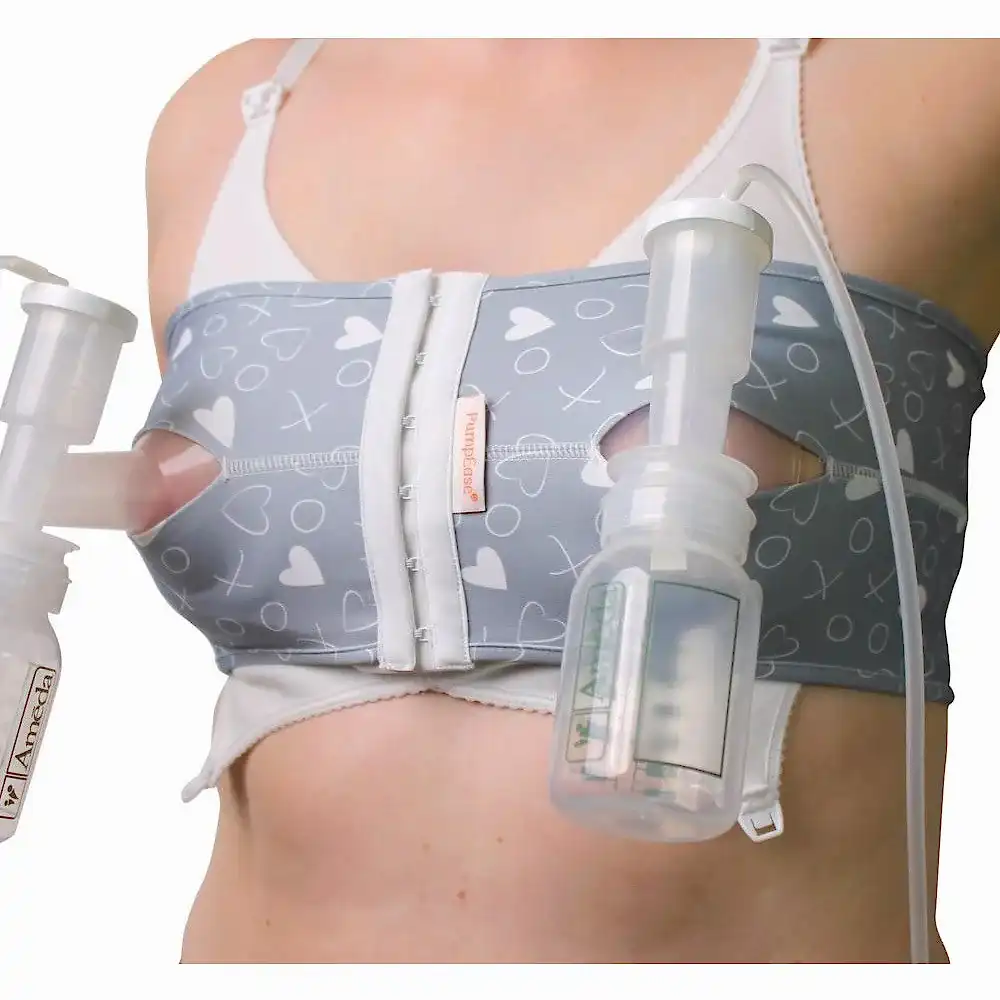 Snugabell  PumpEase Süt Sağma Büstiyeri Hugs & Kisses Büstiyer Gri