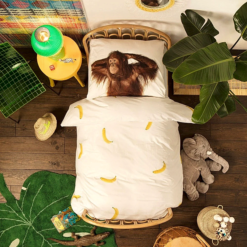 Snurk Nevresim Takımı 135*200 cm - Banana Monkey