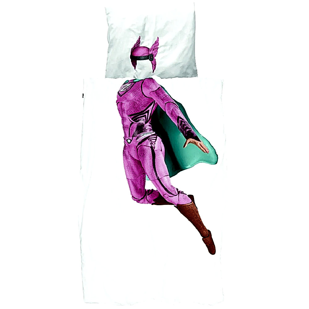 Snurk Nevresim Takımı 135*200 cm - Super Hero Pink