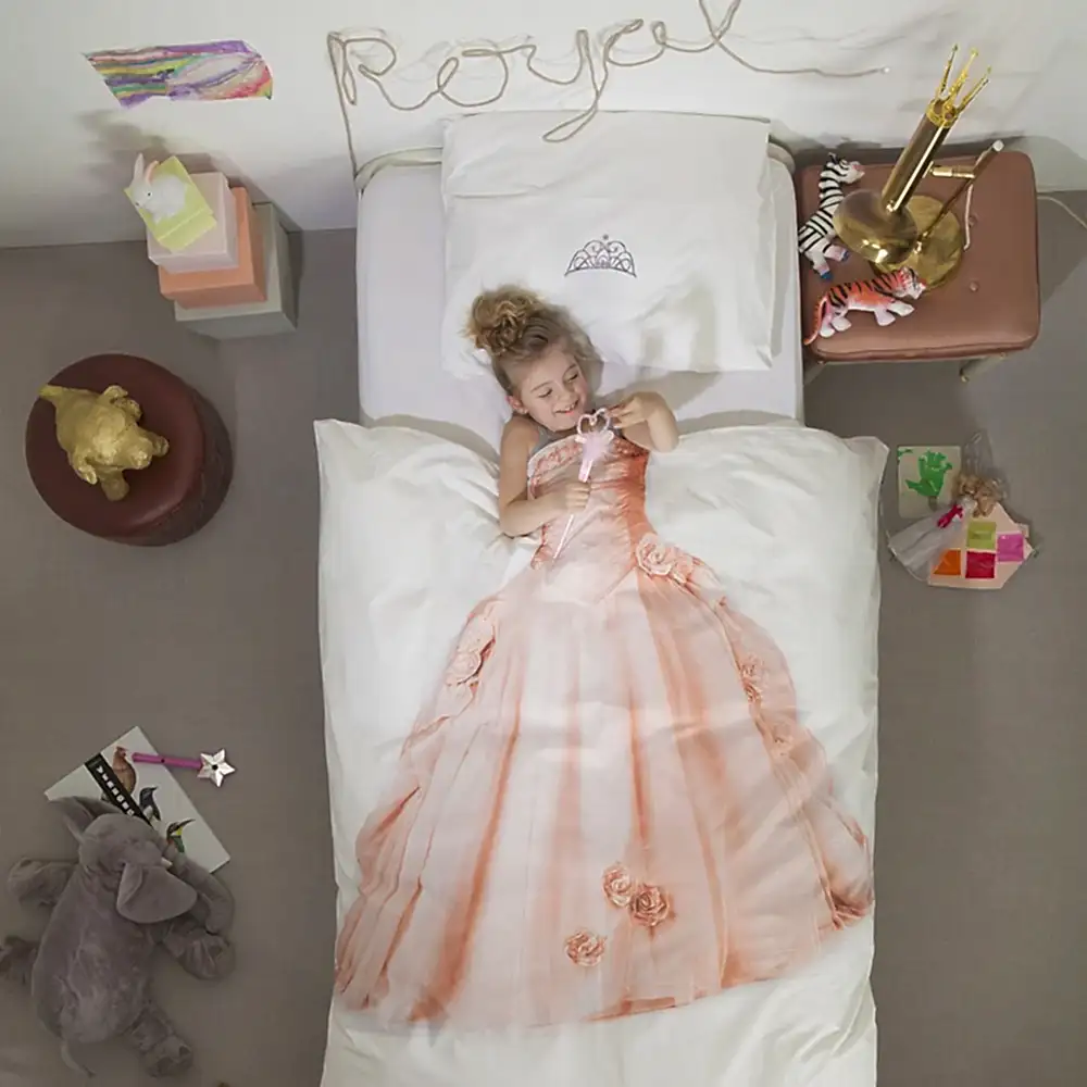 Snurk Nevresim Takımı 135*200 cm - Princess Pink Beyaz