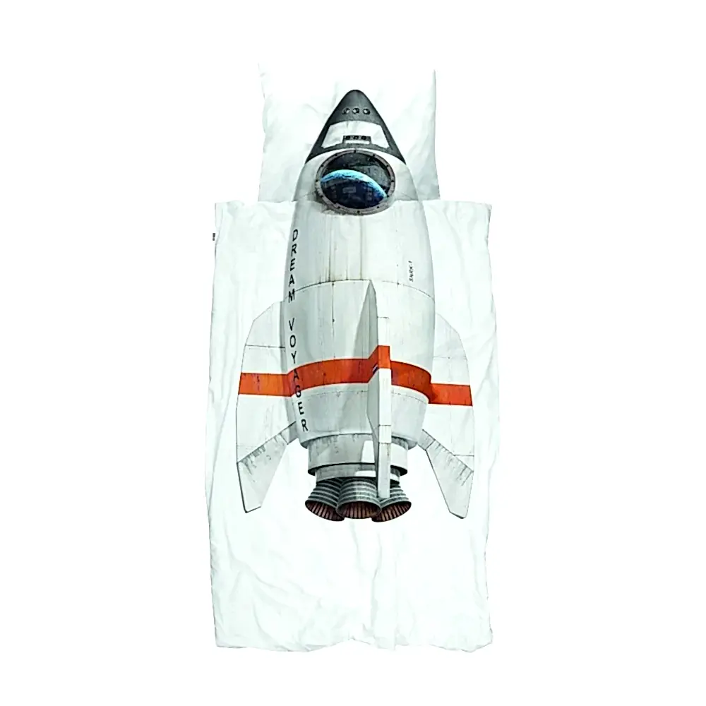 Snurk Nevresim Takımı 135*200 cm - Rocket Beyaz