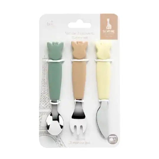Sophie The Giraffe Metal Çatal Kaşık Takımı STD