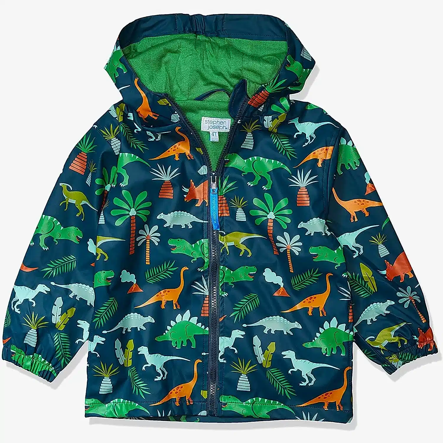 Stephen Joseph Erkek Çocuk Dinozor Desenli Yağmurluk Lacivert