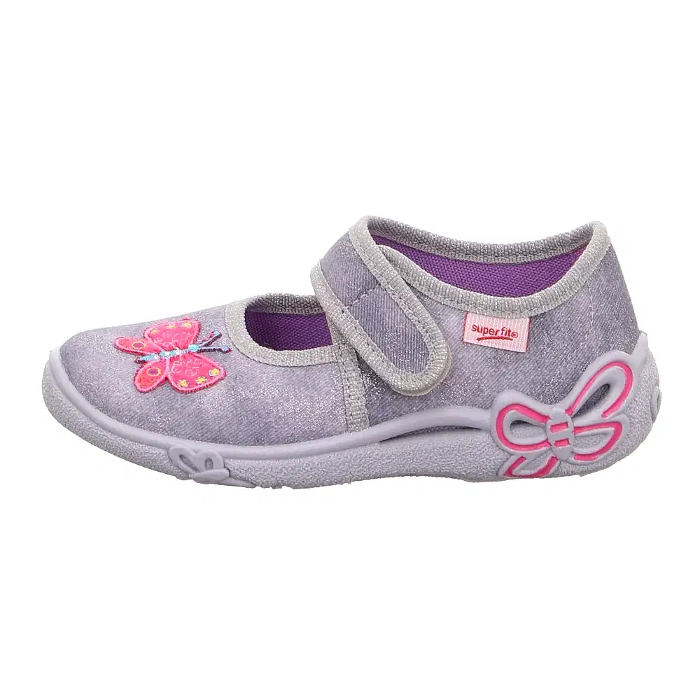 SuperFit Belinda Kışlık Kız Çocuk Ev Ayakkabısı Gri