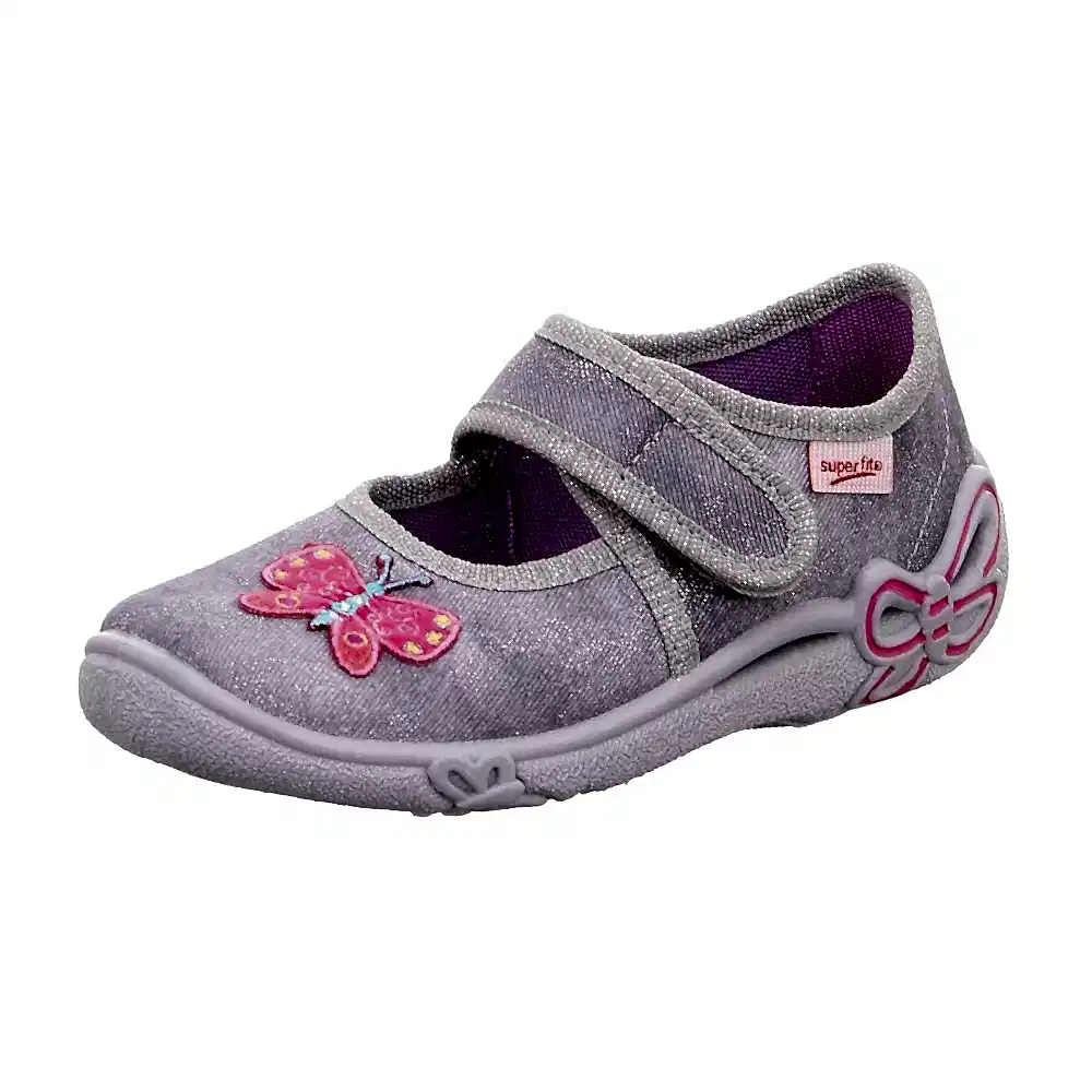 SuperFit Belinda Kışlık Kız Çocuk Ev Ayakkabısı Gri