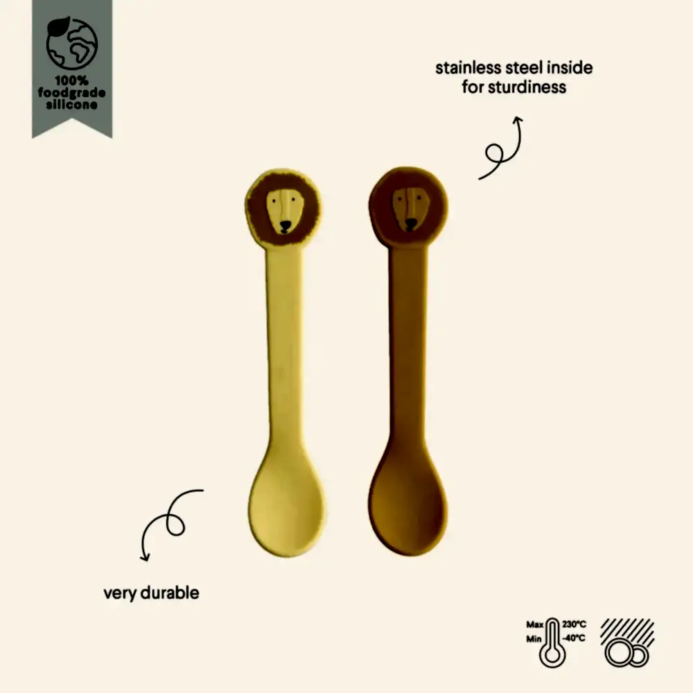 Trixie 2'li Silikon Kaşık - Mr. Lion