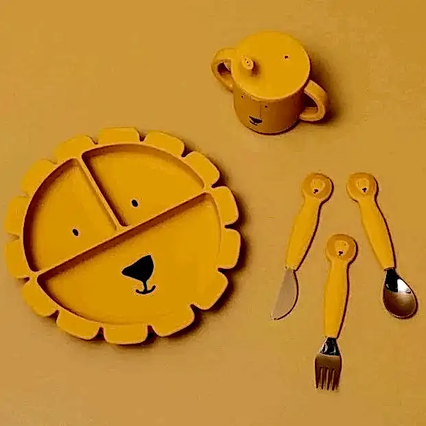 Trixie Silikon Çatal Bıçak Takımı 3'lü Set Mr.Lion