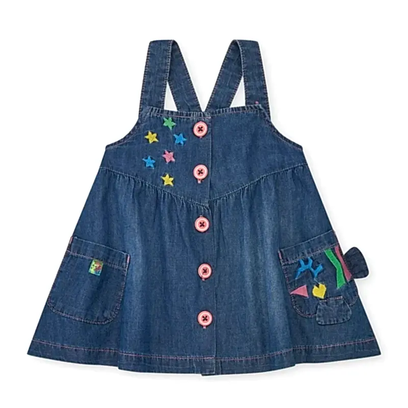 Tuc Tuc Yazlık Kız Çocuk Elbise Mavi