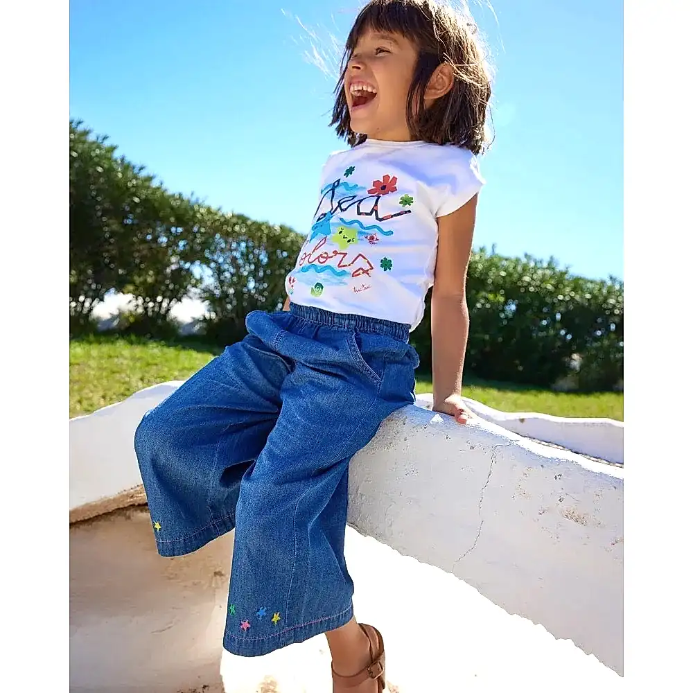 Tuc Tuc Yazlık Kız Çocuk Pantolon Mavi