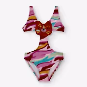 Tuc Tuc Yazlık Kız Mayo Pembe