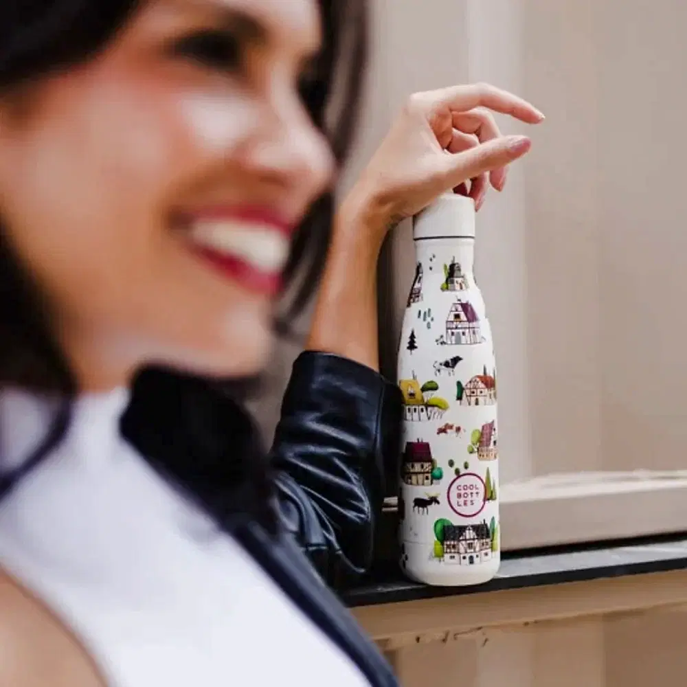 Cool Bottles Paslanmaz Çelik Suluk - The Kids Bottle Tudor Village 500 ml - Görsel 5