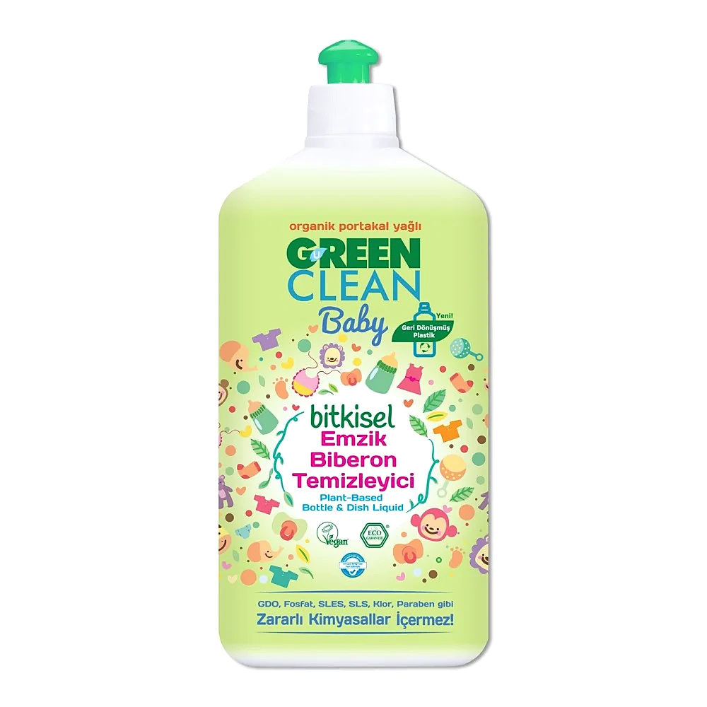 U Green Clean Bebek Organik Portakal Yağlı Emzik Biberon Temizleyici 500 ml